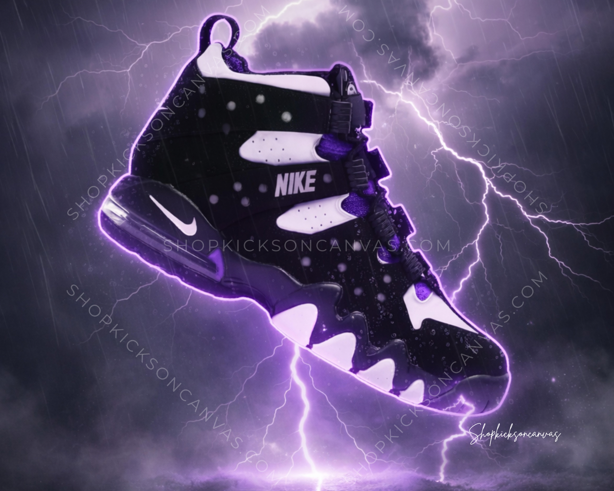 "Thunder Strike: Electric CB4 Kicks Canvas"