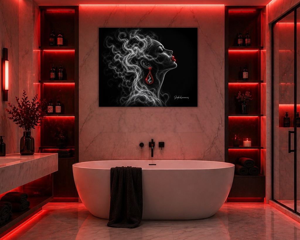 "Smoked Elegance: A Quiet Power Canvas"
