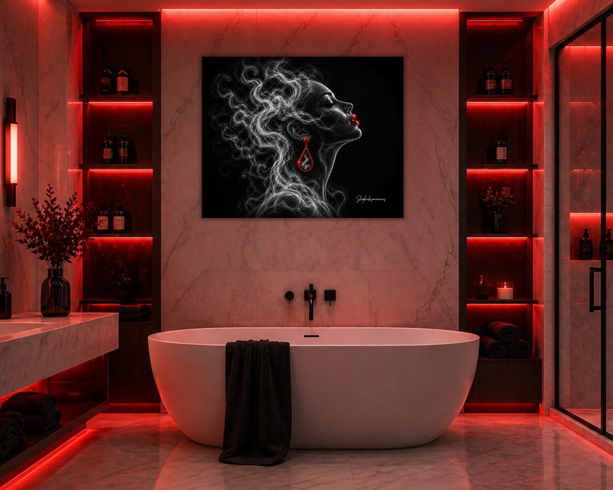 "Smoked Elegance: A Quiet Power Canvas"