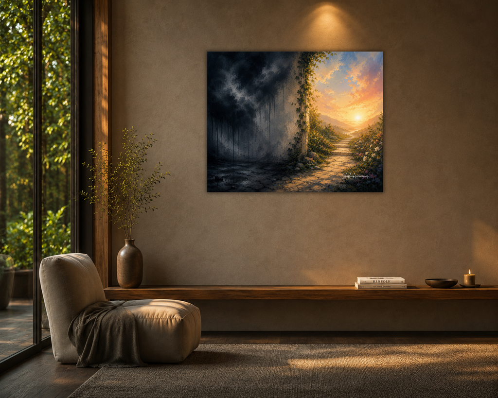 "The Way Back To Light: Where Healing Begins Canvas"