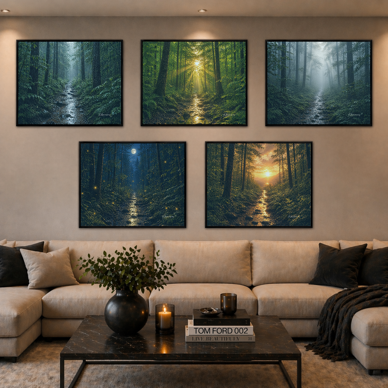 "The Path Series: 5 Piece Collection Canvas"