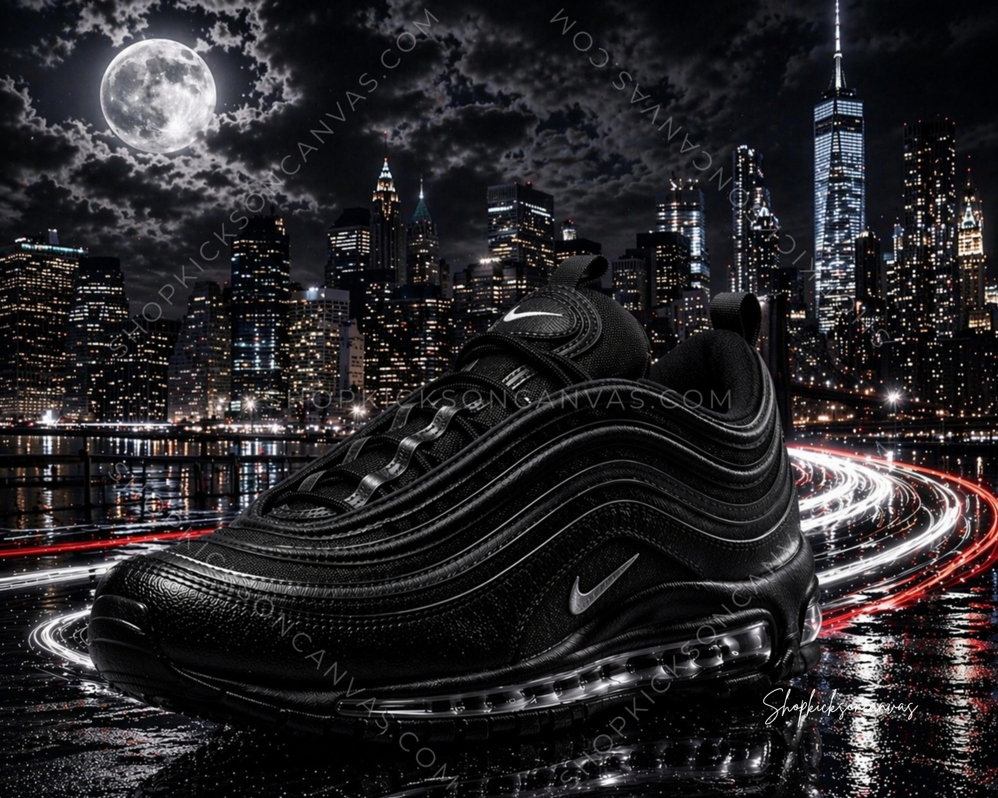 "Midnight Motion: Blackout Skyline Air Max Anthracite Canvas"